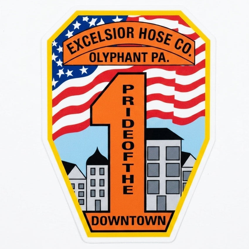 Excelsior Hose Company Window/Helmet Decal or MAGNET (sqd.1)