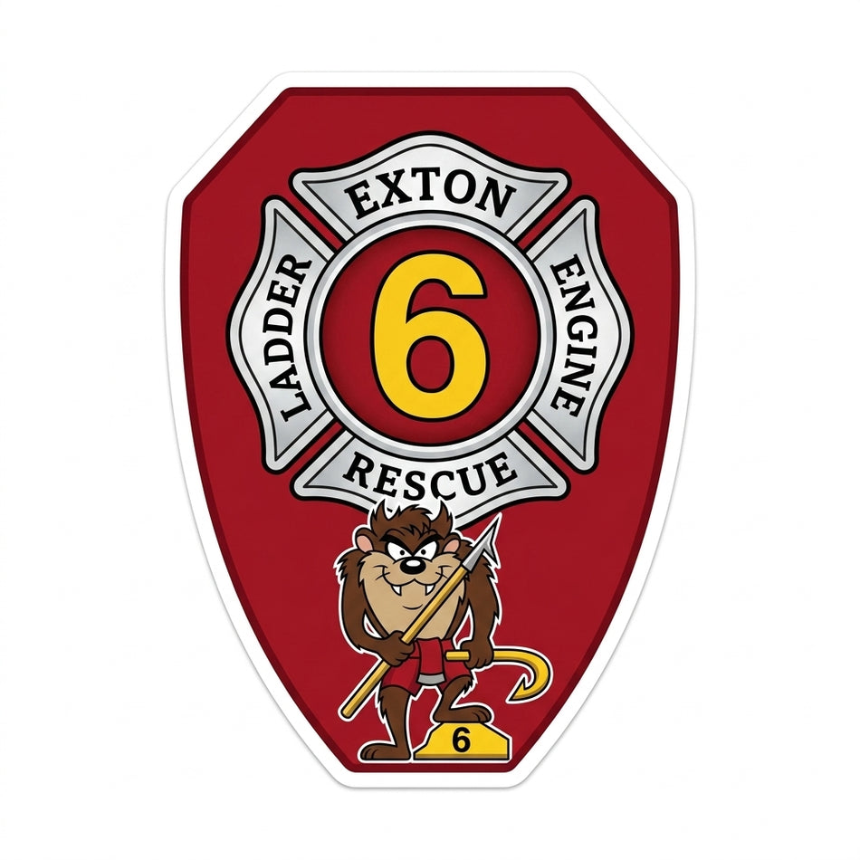 Exton 6 Ladder Rescue Window/Hardhat Decal (sqd.1)