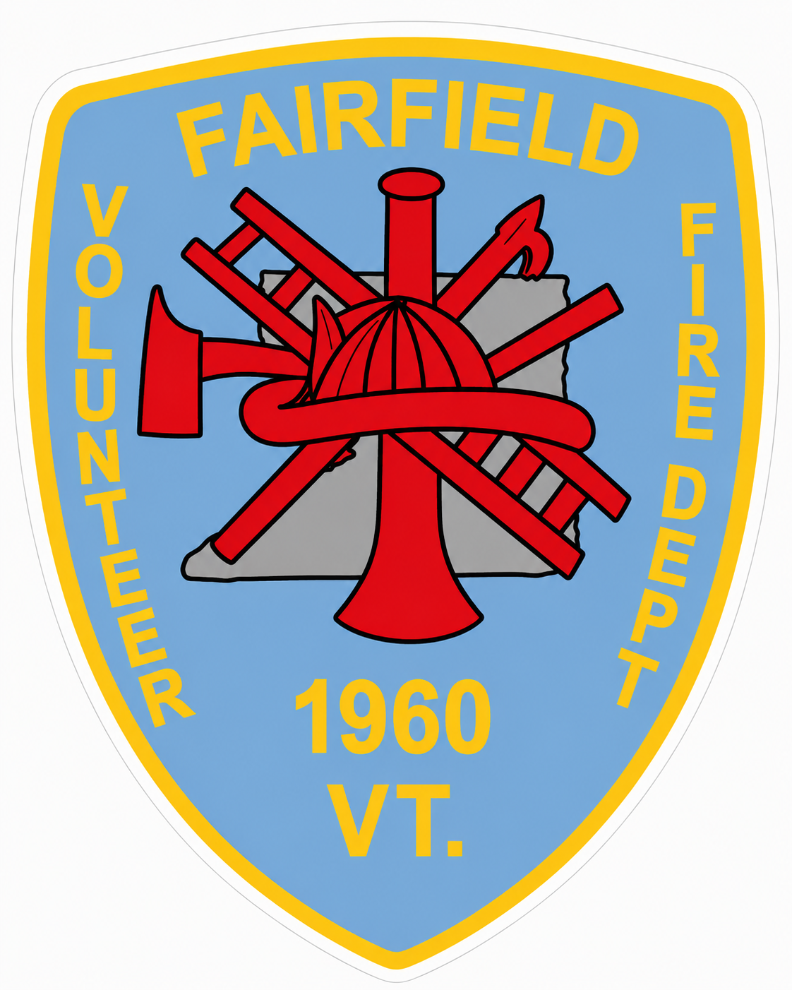 Fairfield Volunteer Fire Dept. Customer Decal or Magnet economy non-reflective decal