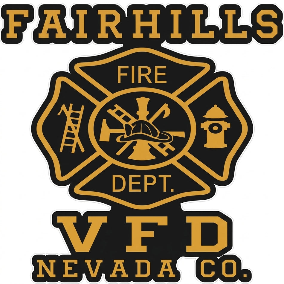Fairhills Volunteer Fire Dept. Window/Helmet Decal or MAGNET