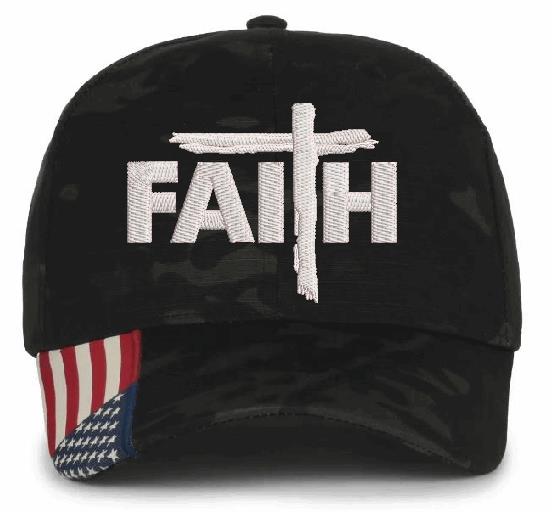 Christian Cross Baseball Cap Religious FAITH Cross Design Embroidered Hat
