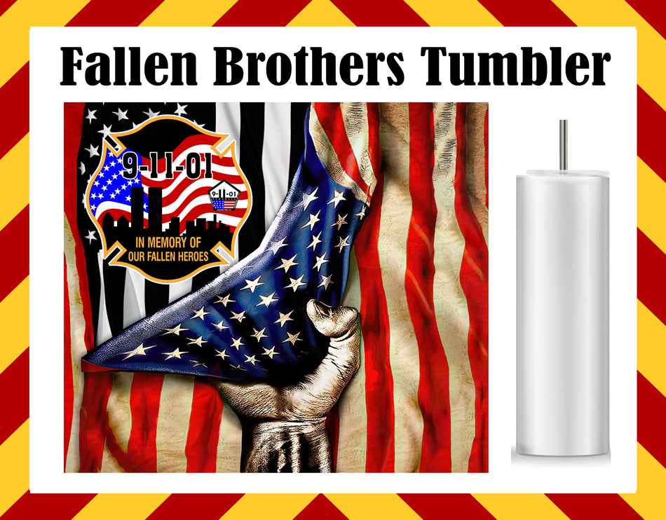 Drink Water Cup - Fallen Brother Flag Pull Design