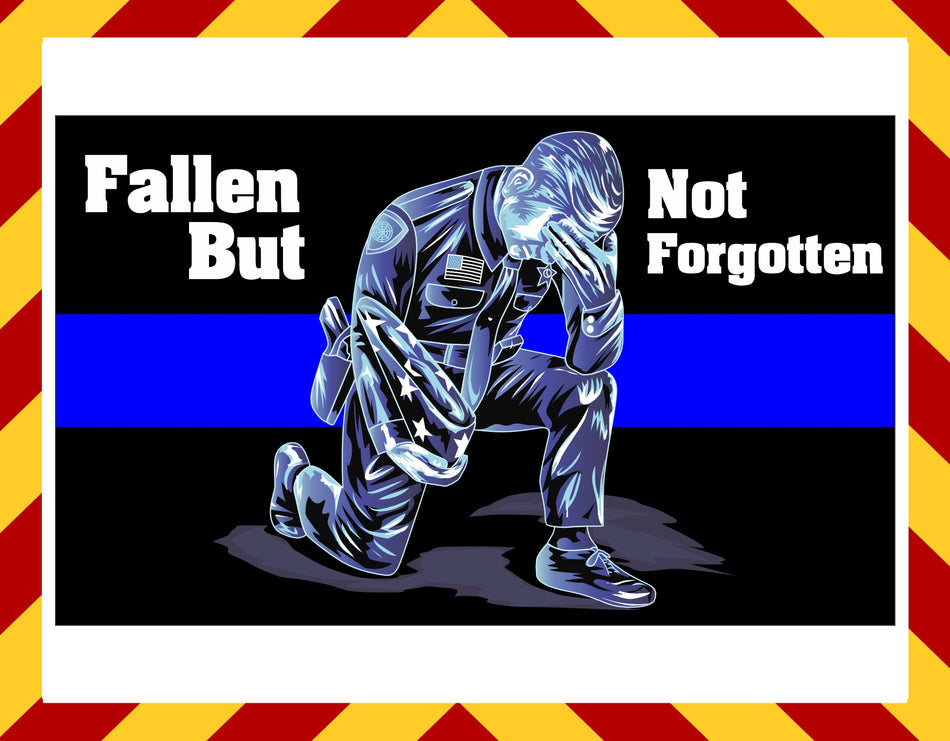 Window Decal - Fallen Not Forgotten Police Design