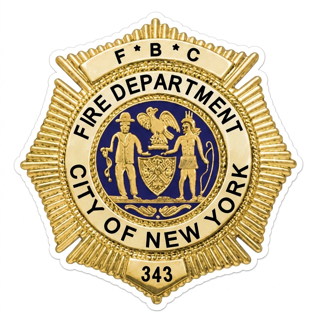 FBC Fire Department New York Customer Decal or Magnet economy non-reflective decal