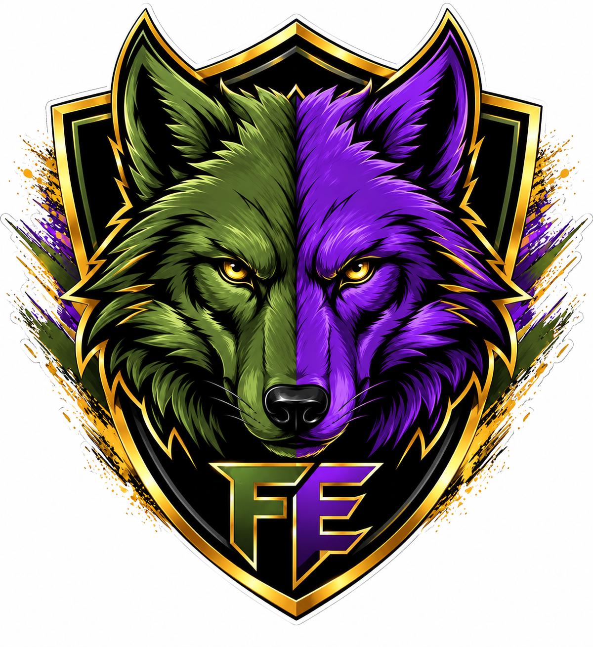 FE Wolf Badge PREMIUM Customer Window or Helmet Decal (sqd.1)