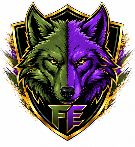FE Wolf Badge PREMIUM Customer Window or Helmet Decal (sqd.1)