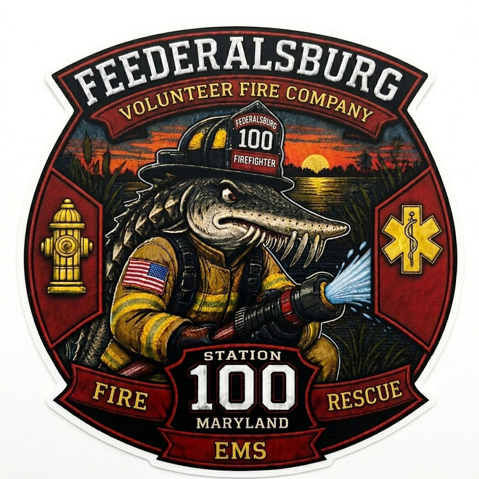 Feederalsburg Volunteer Fire Customer Decal or Magnet (sqd.1)