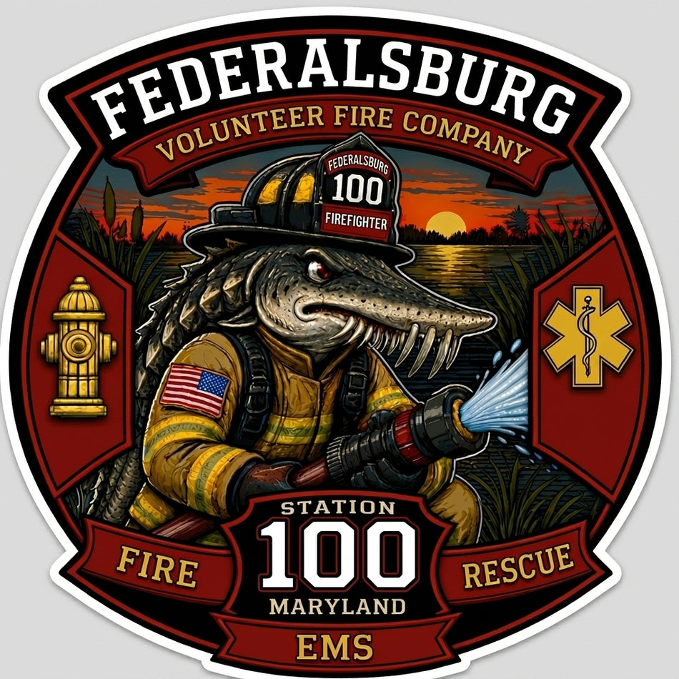 Federalsburg Volunteer Fire Customer Decal or Magnet (sqd.1)