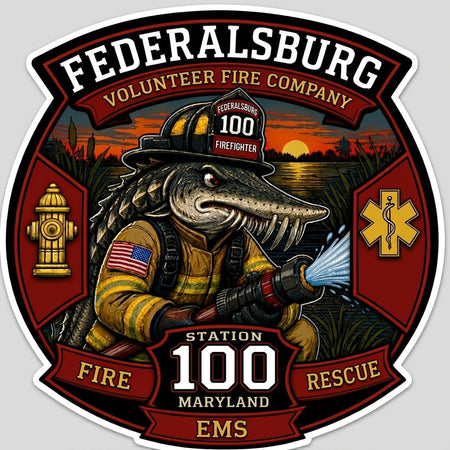Federalsburg Volunteer Fire Customer Decal or Magnet economy non-reflective decal