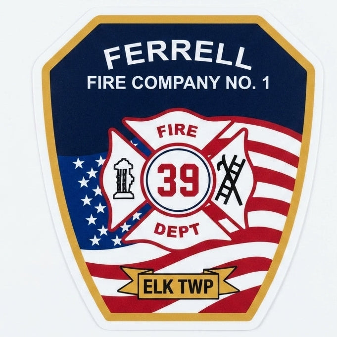 Ferrell Fire Dept. Window/Helmet Decal or MAGNET (sqd.1)