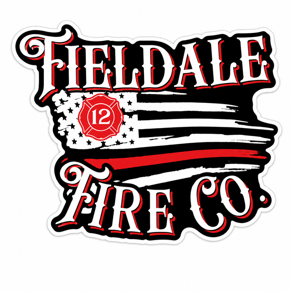 Fieldale Fire Company Customer Window or Helmet Decal (sqd.1)