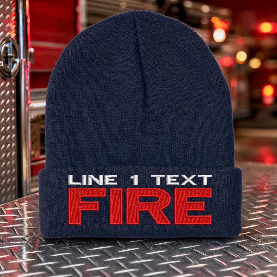 Winter Hat - Custom Embroidered FIRE Style Winter Hat main fire department product image