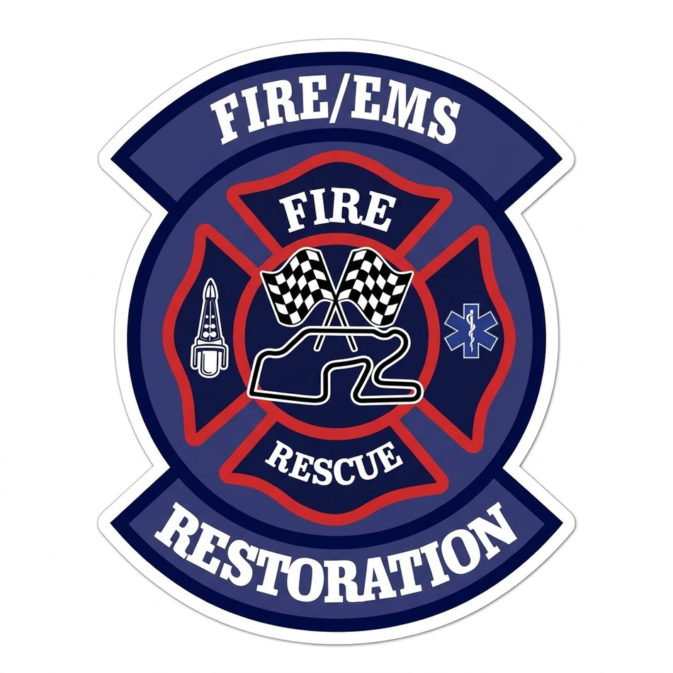 Fire/EMS Restoration Window/Helmet Decal or MAGNET