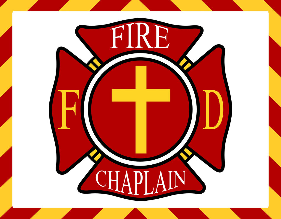Window Decal - Fire Chaplain Maltese Decal