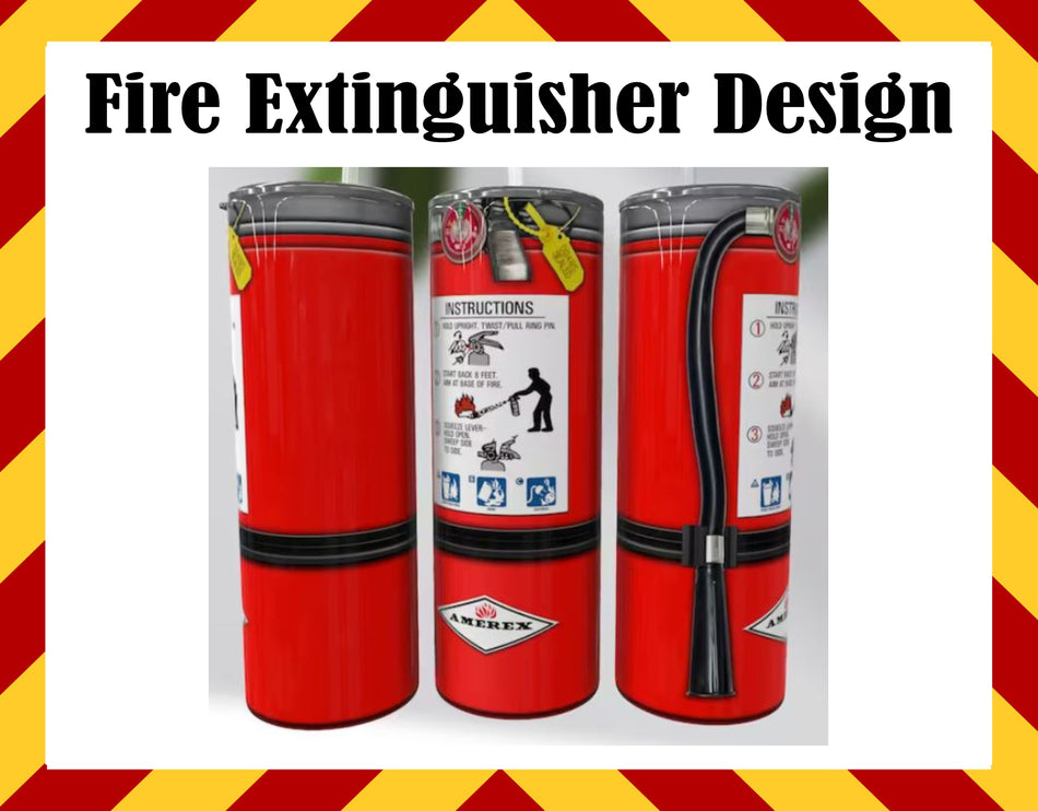 Drink Water Cup - Fire Extinguisher Design