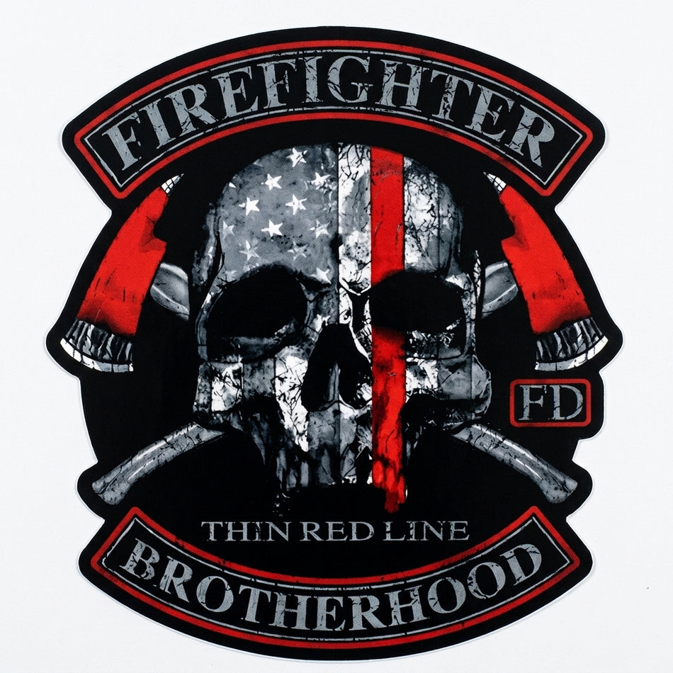 Firefighter Brotherhood Red Line Window/Helmet Decal or MAGNET (sqd.1)