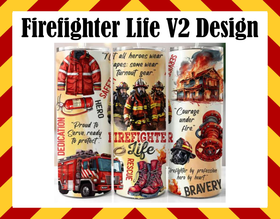 Drinkware Water Cup - Firefighter Live V2 Design