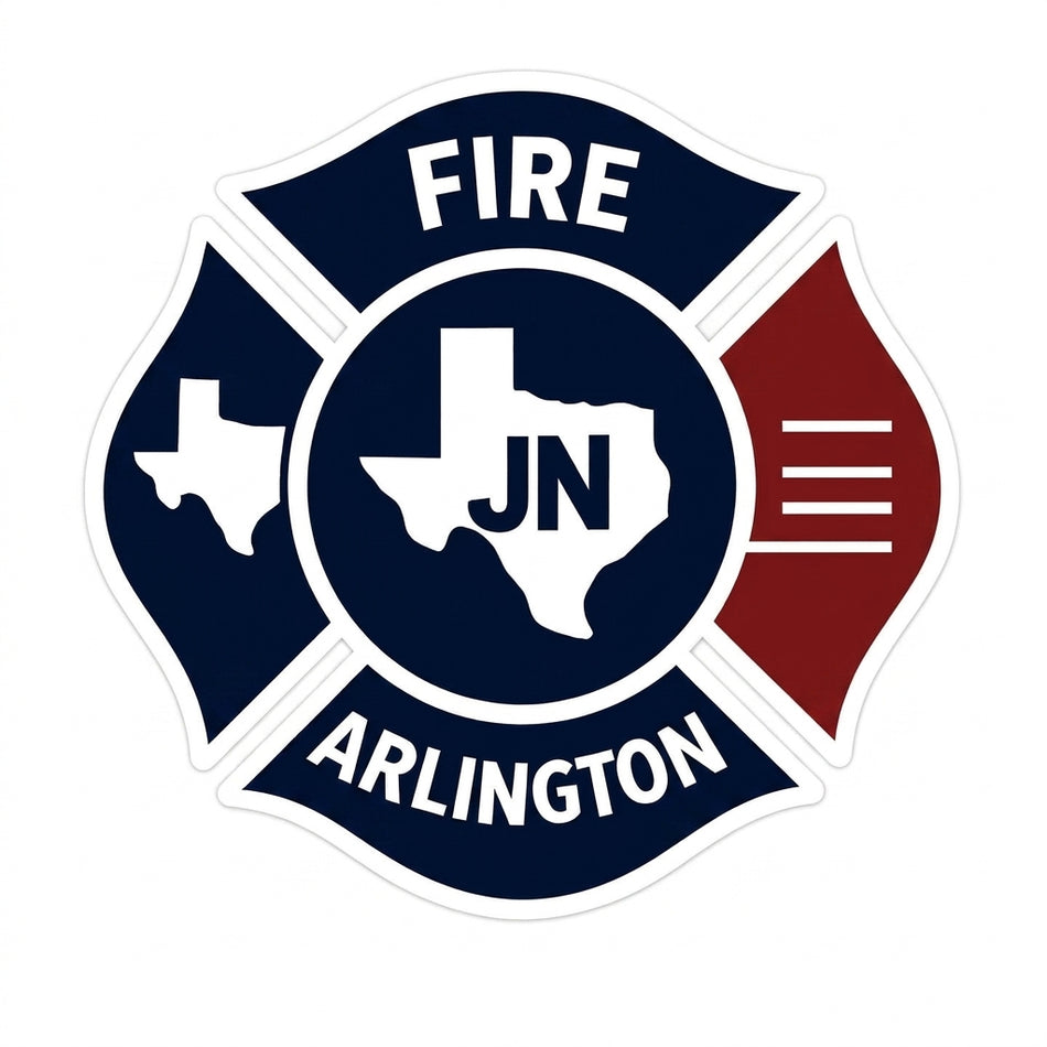 Fire JN Arlington Window/Helmet Decal or MAGNET (sqd.1)
