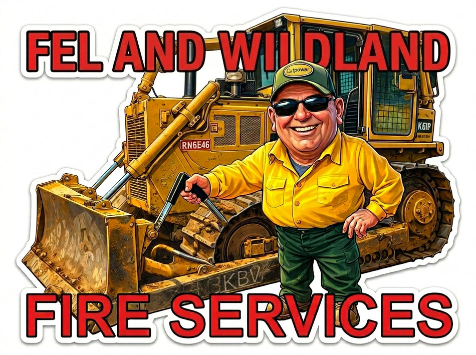 Feland Wildland Fire Services Window or Helmet Decal (rctd.1)