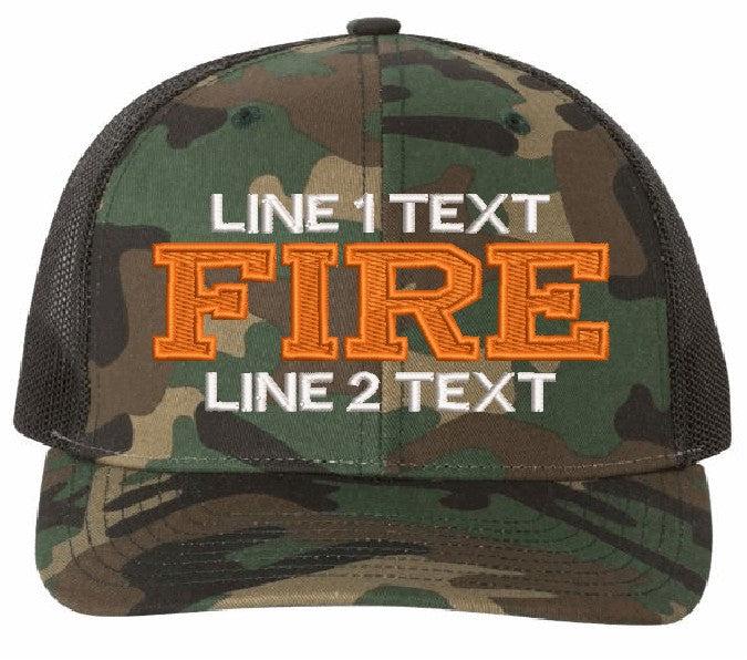 Custom Badge Style Embroidered Richardson Camouflage Mesh Back Snapback Hat