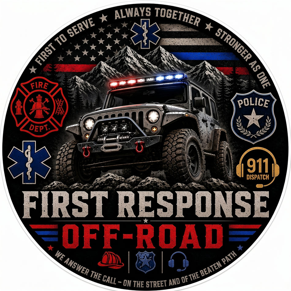 First Response Off Road Window/Helmet Decal or MAGNET (sqd.1)