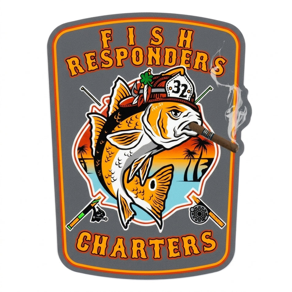 Fish Responders Charters Window/Helmet Decal or MAGNET (sqd.1)