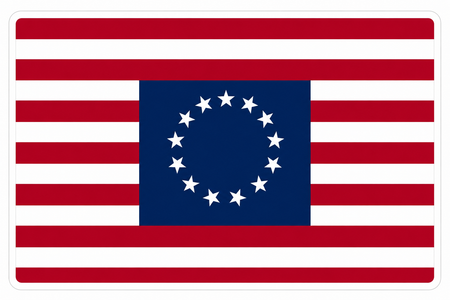 Betsy Ross Flag Custom Window or Helmet Decal economy bulk decal