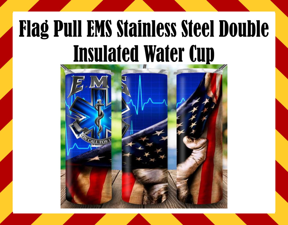 Stainless Steel Cup -  Flag Pull EMS Design Hot/Cold Cup