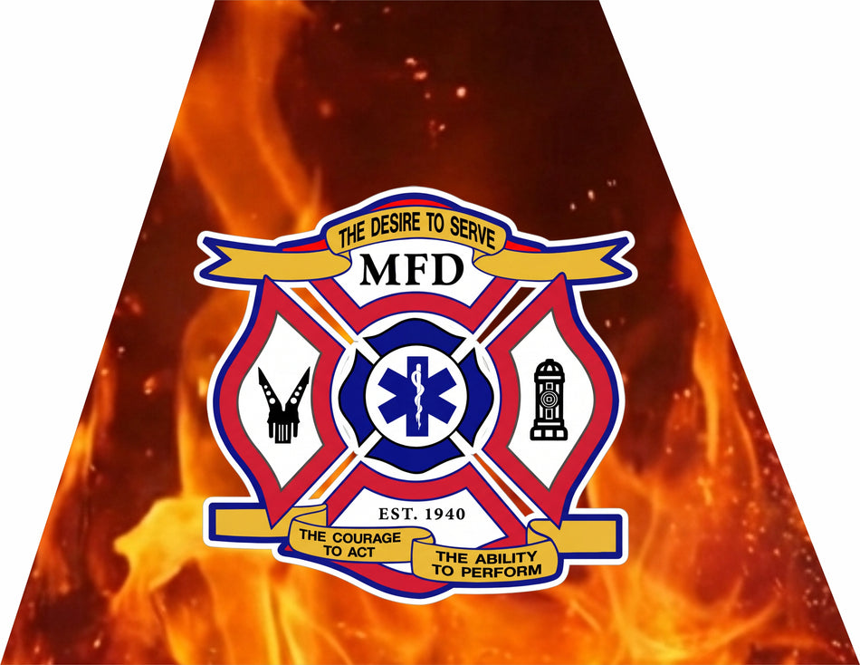 MFD Reflective Helmet Trapezoid Decal Powercall