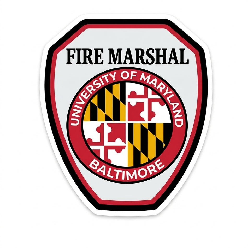 Fire Marshal University of MD Window/Helmet Decal or MAGNET