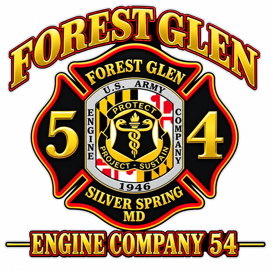 Forest Glen Engine Company PREMIUM Customer Window or Helmet Decal (sqd.1)