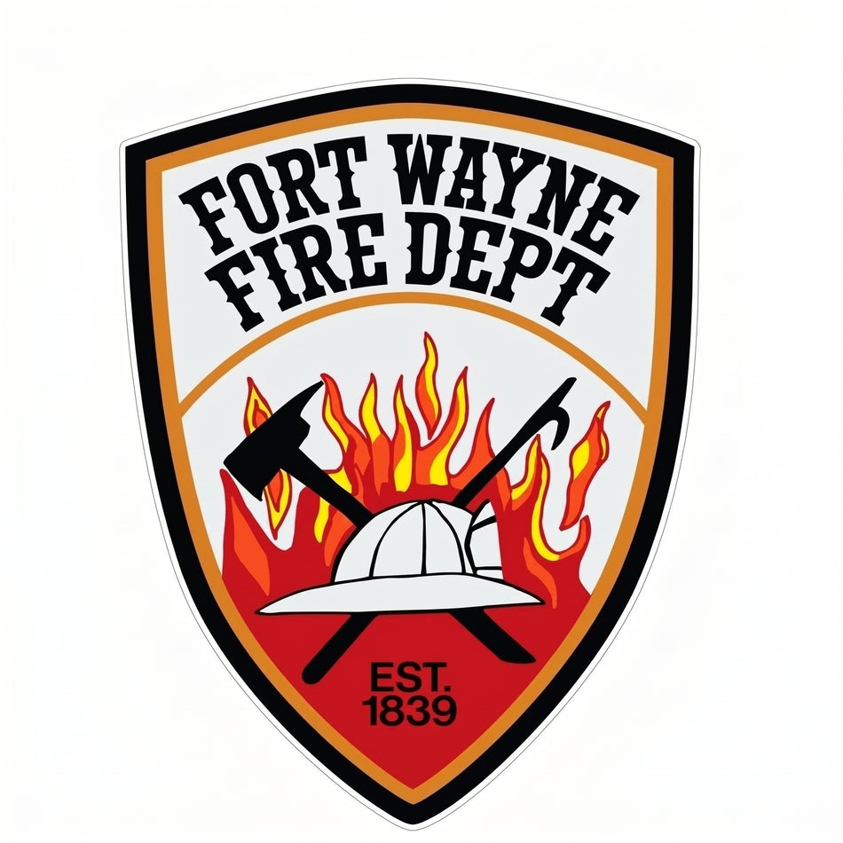 Fort Wayne Fire Dept. Window/Helmet Decal or MAGNET (sqd.1)