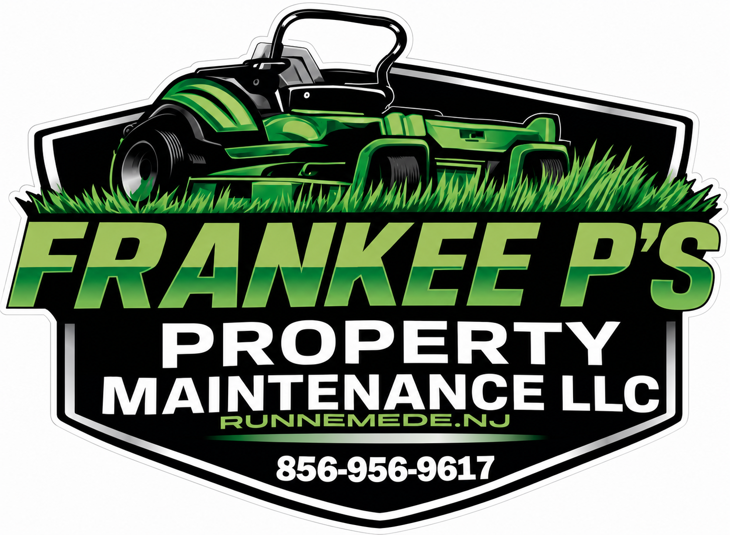 Frankee P's Maintenance Window or Helmet Decal economy bulk decal