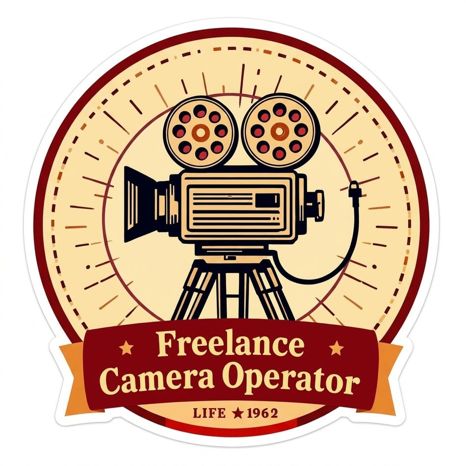 Freelance Camera Operator Window/Helmet Decal or MAGNET (sqd.1)