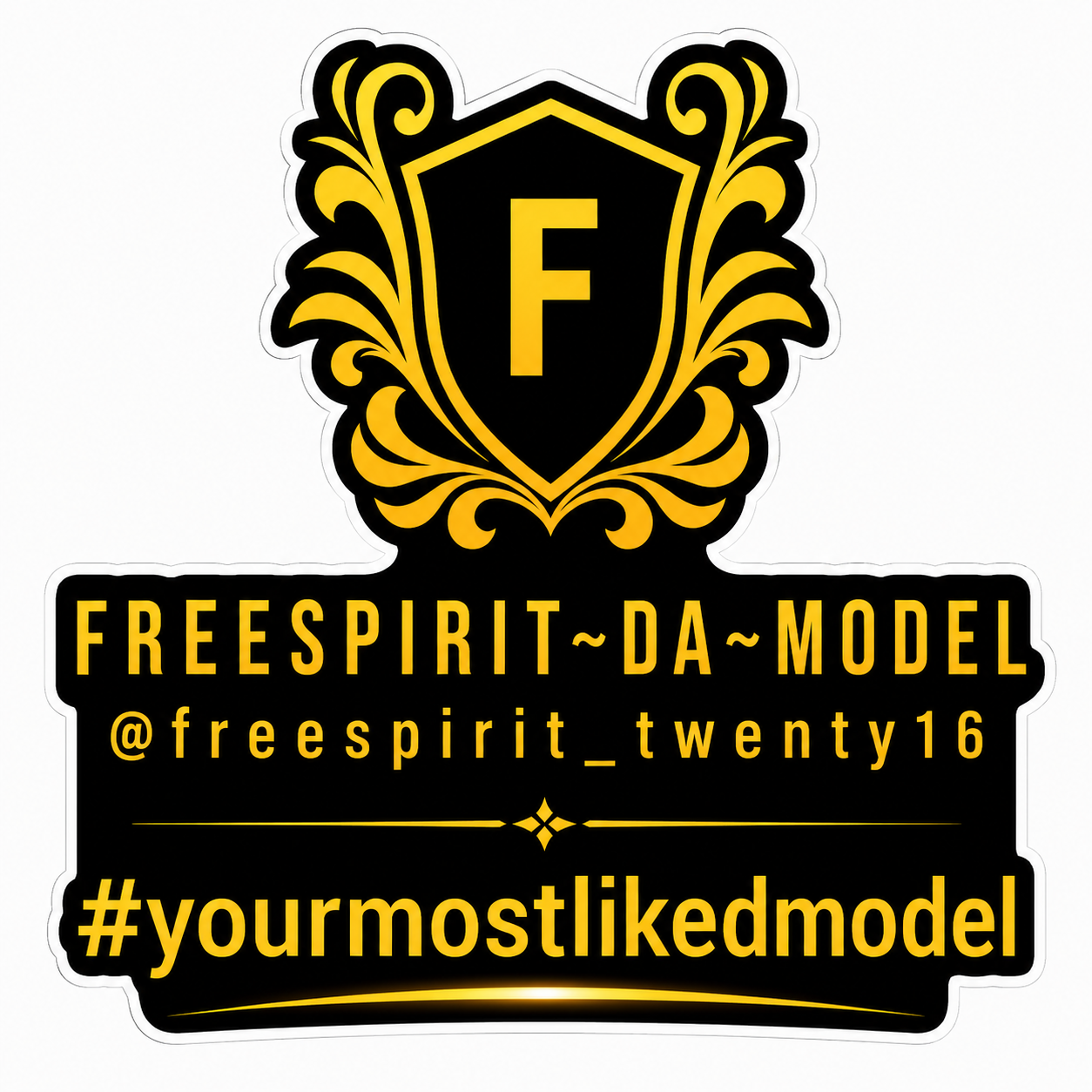Free Spirit DA Model Customer Window or Helmet Decal economy non-reflective decal