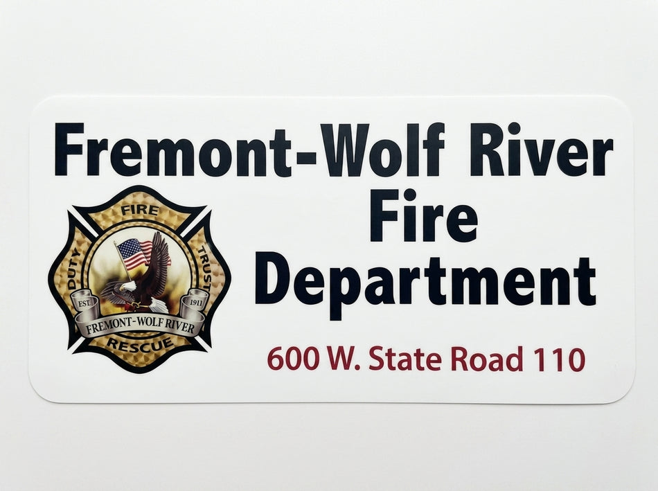 Fremont Wolf River Window or Helmet Decal (rctd.1)