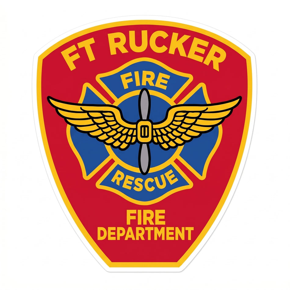Fort Rucker Fire Dept. Window/Helmet Decal or MAGNET (sqd.1)