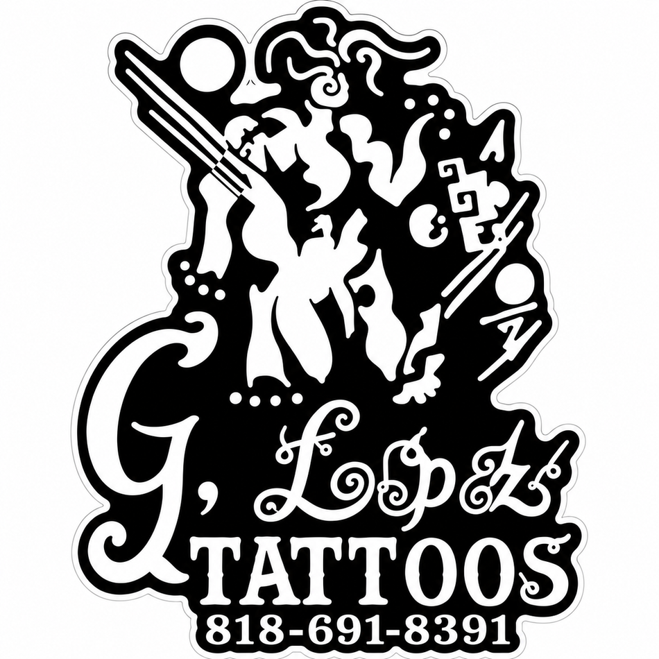 G Lopez Tattoos Customer Decal – Economy Bulk Decals sqd.1