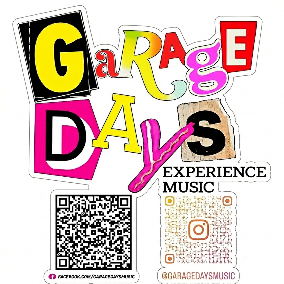 Garage Days Experience Music Customer Decal or Magnet (sqd.1)