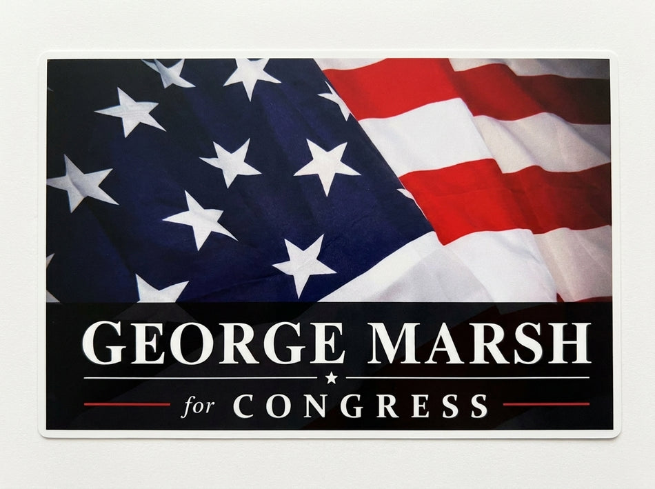 George Marsh for Congress Window or Helmet Decal (rctd.1)