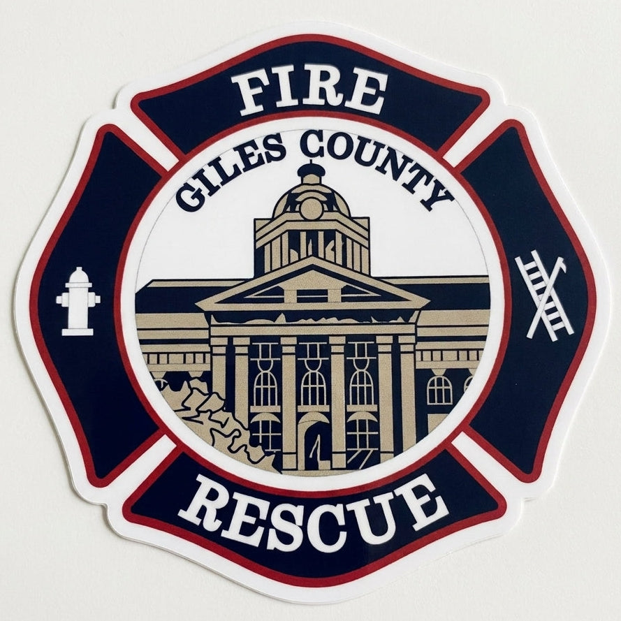 Giles County Fire Rescue Window/Helmet Decal or MAGNET (sqd.1)