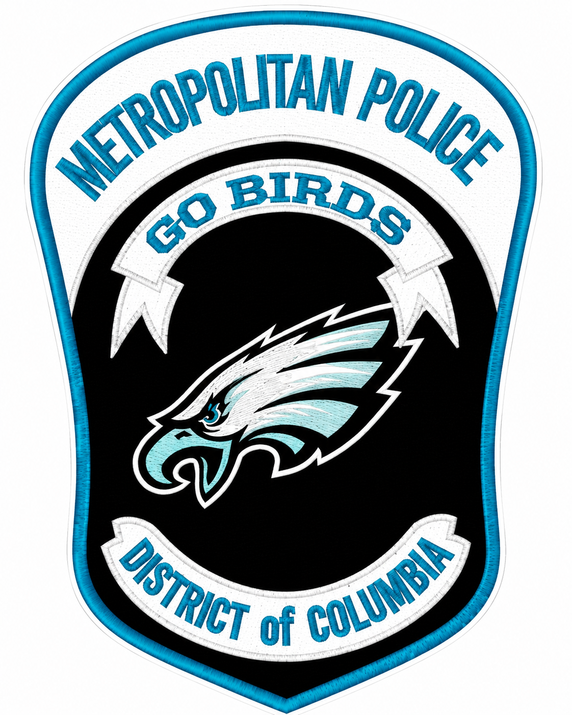 Metro PD Go Birds Customer Window or Helmet Decal economy non-reflective decal