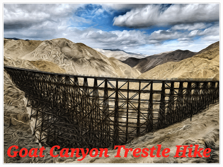Goat Canyone Trestle Hike Custom Window or Helmet Decal economy bulk decal