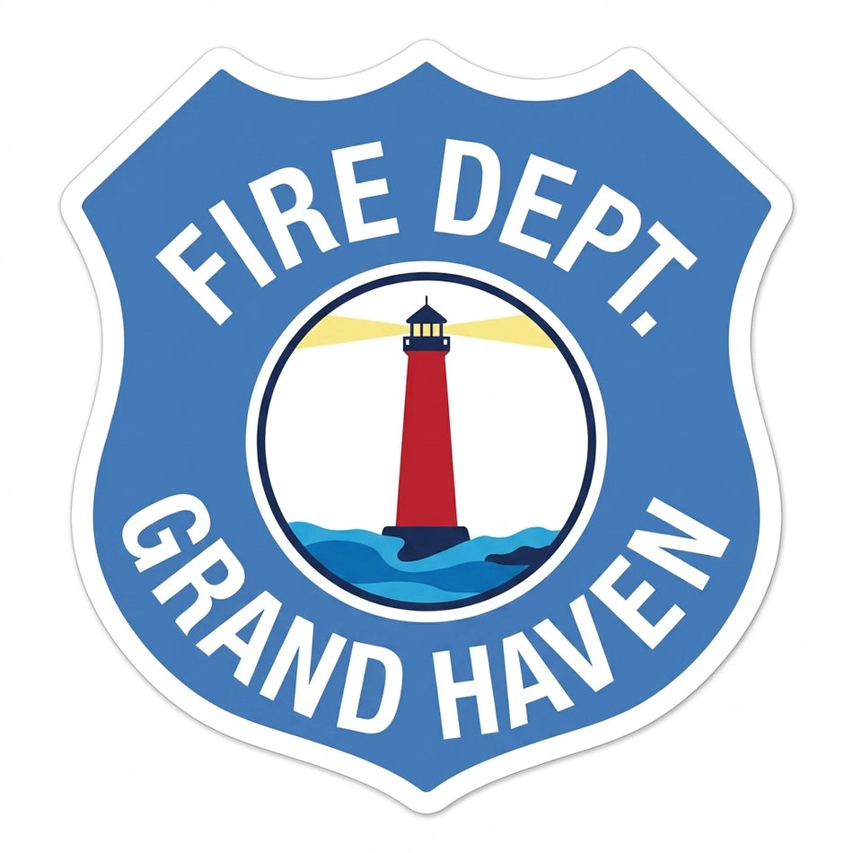 Grand Haven Fire Department Customer window/Hardhat Decal