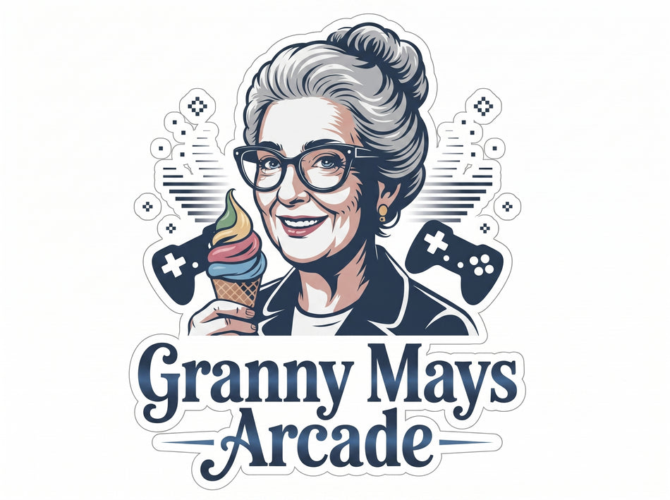 Granny Mays Arcade Window/Helmet Decal or MAGNET (sqd.1)
