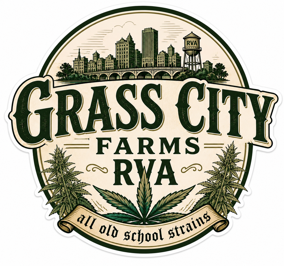 Grass City Farms Customer Decal – Economy Bulk Decals sqd.1