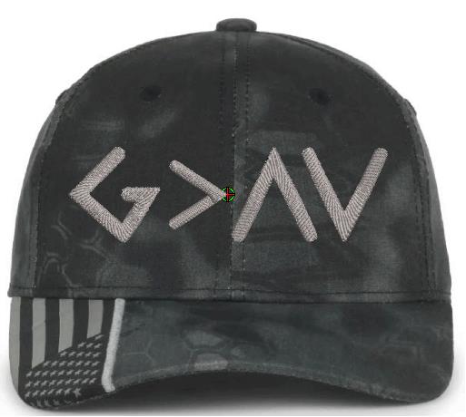 Christian Hats for Men Women God is GREATER than the Hi's and Low's Typhoon Embroidered Hat