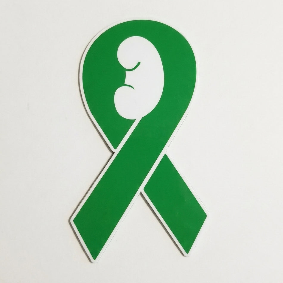 Kidney Disease Ribbon Window/Helmet Decal or MAGNET (sqd.1)