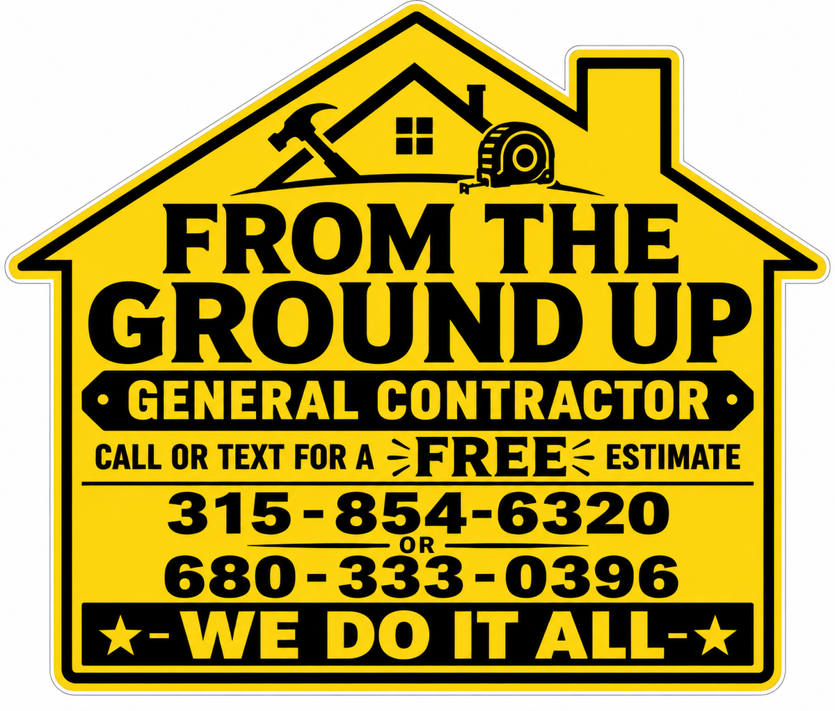 ground up PREMIUM Customer Window or Helmet Decal (sqd.1)