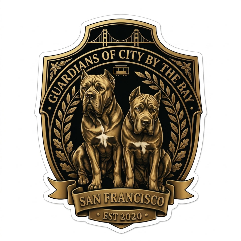 Guardian of City by the Bay Window/Helmet Decal or MAGNET (sqd.1)